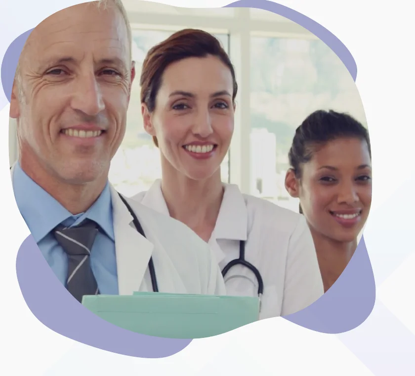 Healthcare professionals working together